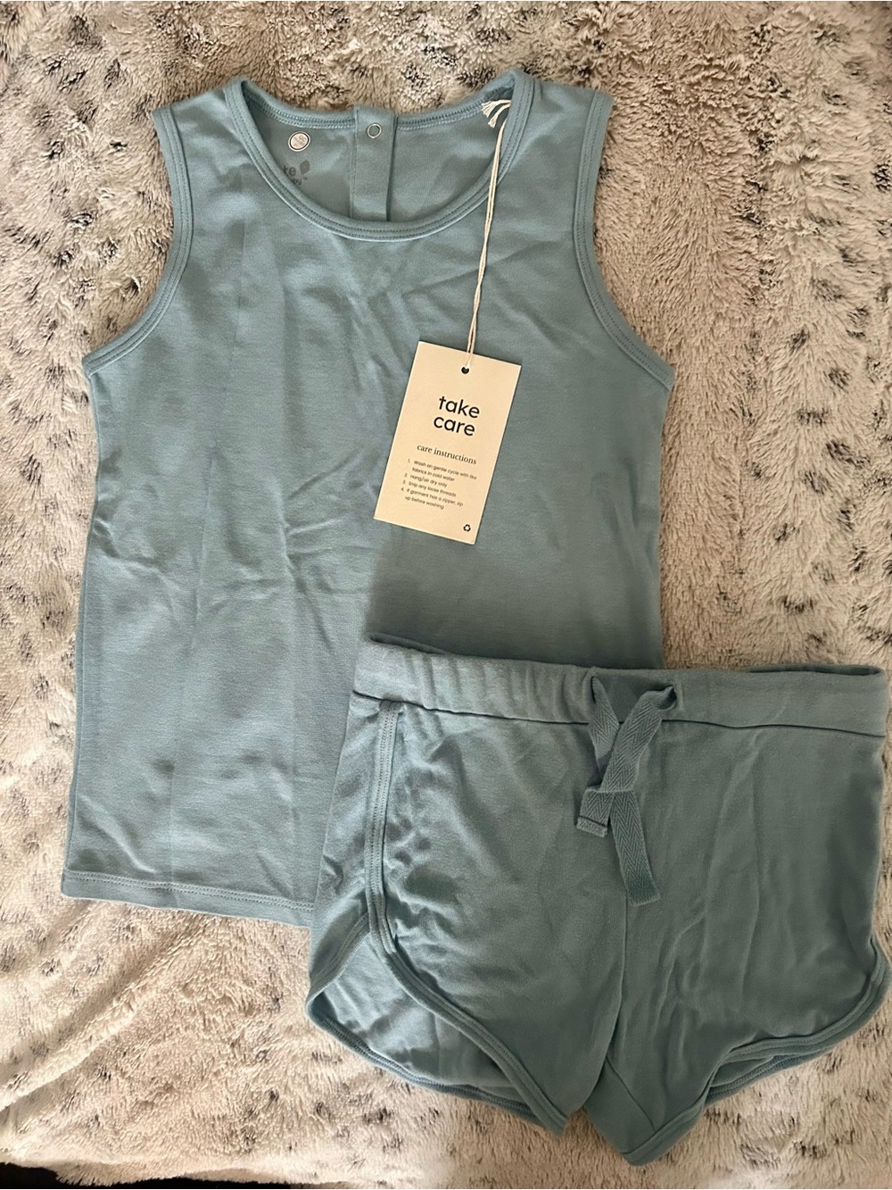 Kyte BABY Girls' Tank & Drawstring Shorts Set